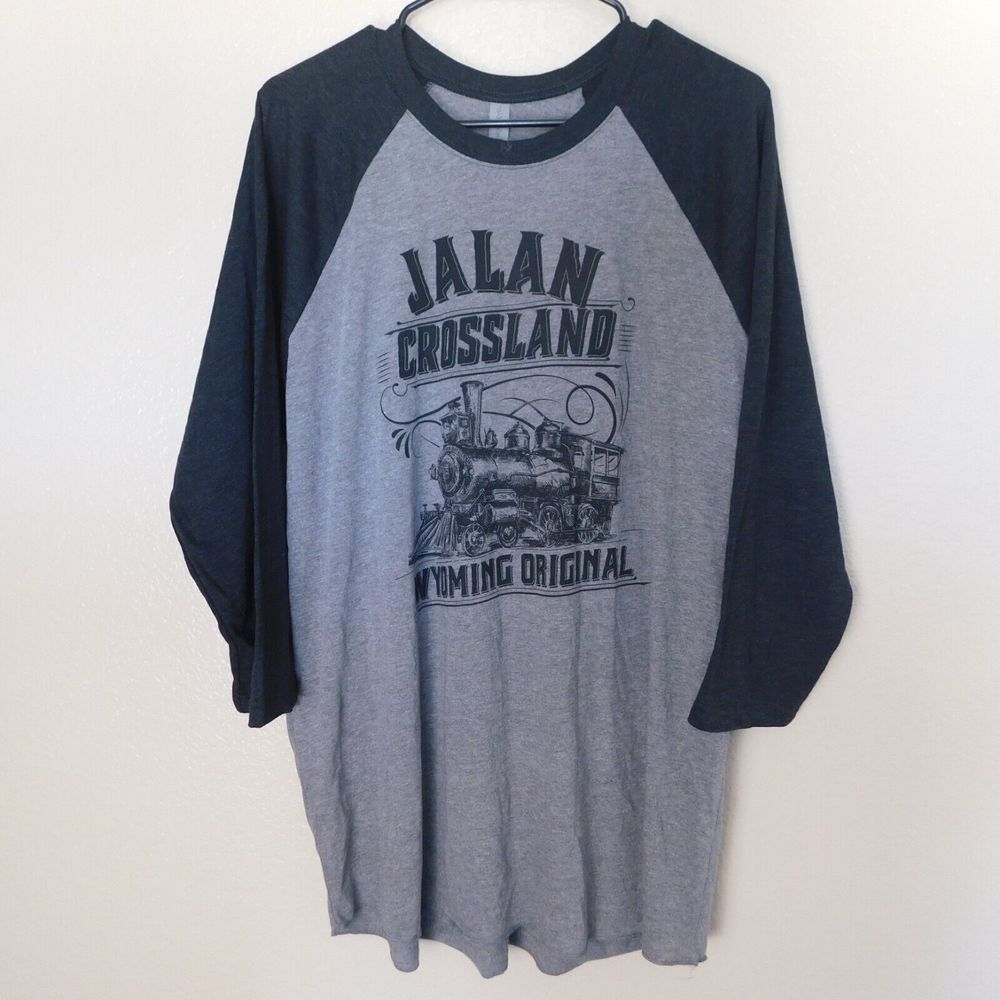 Jalan Crossland Tee Shirt Adult XL Wyoming Country Music Train Shirt 3/4 Sleeve
